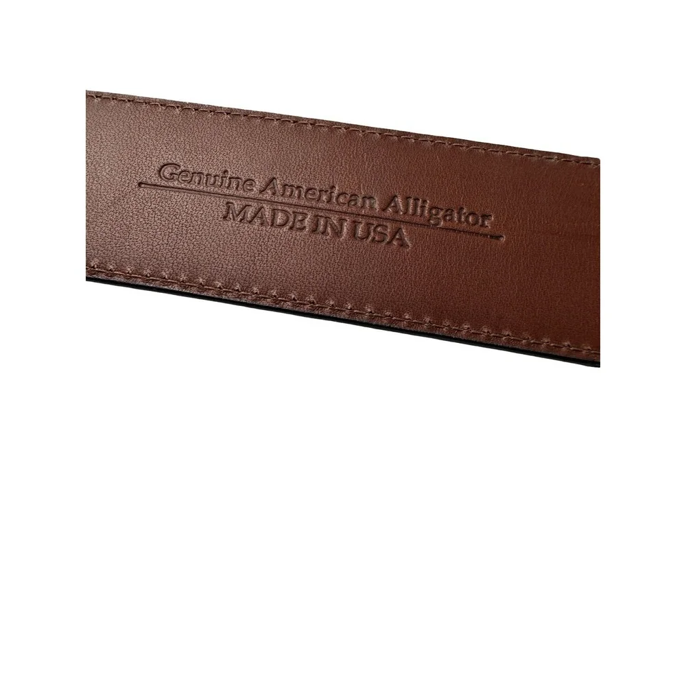 Bespoke Green Genuine American Alligator 1.5 Inch Width Belt Size Mens 30 NWOT